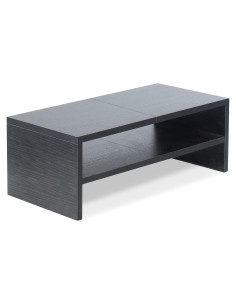 Soporte de Monitor TEAMIX de Madera Negro 2 Niveles 36kg