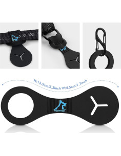 Soporte de Bolsa de Excremento PuppyDoggy Negro - Manos Libres 2