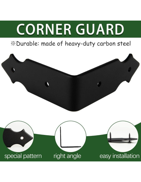 Protectores de Esquinas de Metal KOXHERO 8.89 cm 4 Piezas