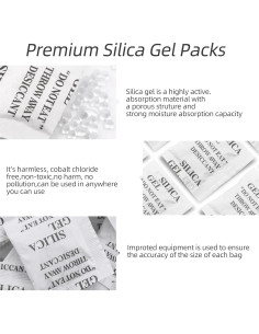 200 Paquetes de Gel de Sílice 1g Wisesorbent - Absorbente Seguro para Alimentos 2