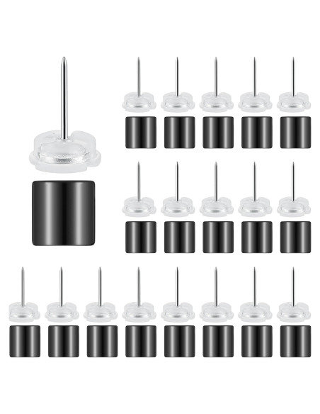 Chinchetas Magnéticas Outus 50 Unidades Negras para Pósteres