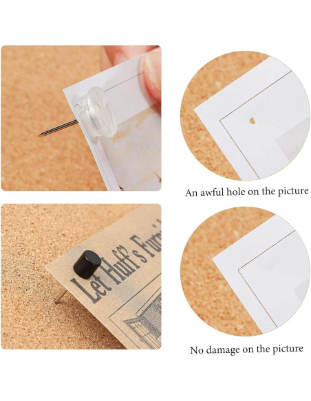 Chinchetas Magnéticas Outus 50 Unidades Negras para Pósteres