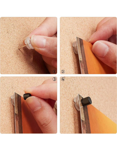 Chinchetas Magnéticas Outus 50 Unidades Negras para Pósteres