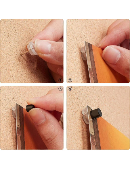 Chinchetas Magnéticas Outus 50 Unidades Negras para Pósteres