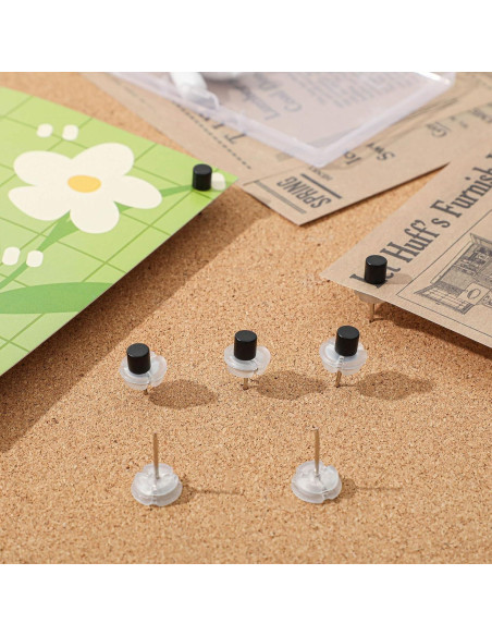 Chinchetas Magnéticas Outus 50 Unidades Negras para Pósteres