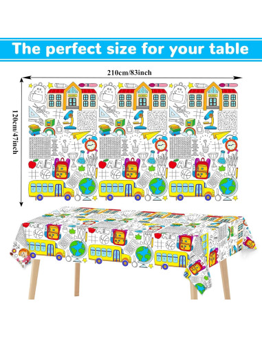 Póster Gigante para Colorear Qyeahkj Regreso a Clases 210x120cm