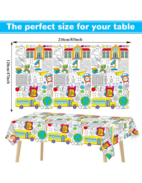 Póster Gigante para Colorear Qyeahkj Regreso a Clases 210x120cm