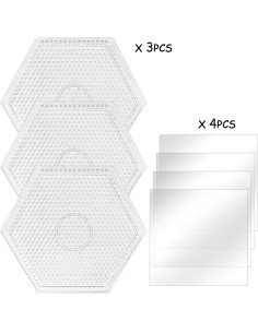 Kits de Tableros Hexagonales H&W para Perlas de Fusible 5mm - 3 Piezas 2