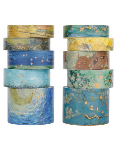 Cinta Washi Lychii Van Gogh Set 10 Rollos 10-30mm Vintage