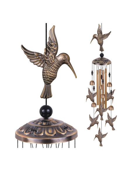 Campanas de Viento de Bronce Solawindchime Colibrí 89 cm