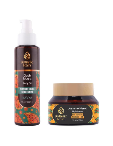 Aceite Corporal Orgánico y Crema Nocturna Ayurvédica 100ml