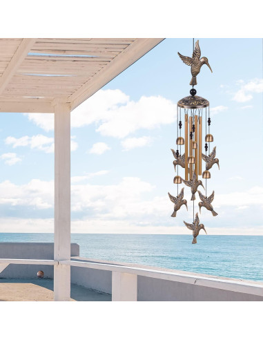 Campanas de Viento de Bronce Solawindchime Colibrí 89 cm