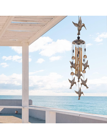 Campanas de Viento de Bronce Solawindchime Colibrí 89 cm
