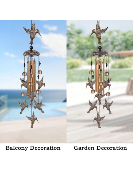 Campanas de Viento de Bronce Solawindchime Colibrí 89 cm