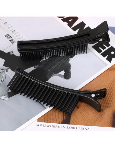 Clips para Cabello MOZEAT LENS 2 Pcs Profesionales Negro