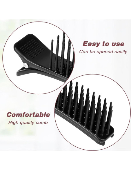 Clips para Cabello MOZEAT LENS 2 Pcs Profesionales Negro