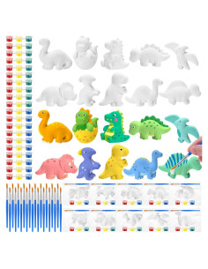 Kit de Pintura DIY Simgoing Dinosaurios 20 Piezas Cerámica