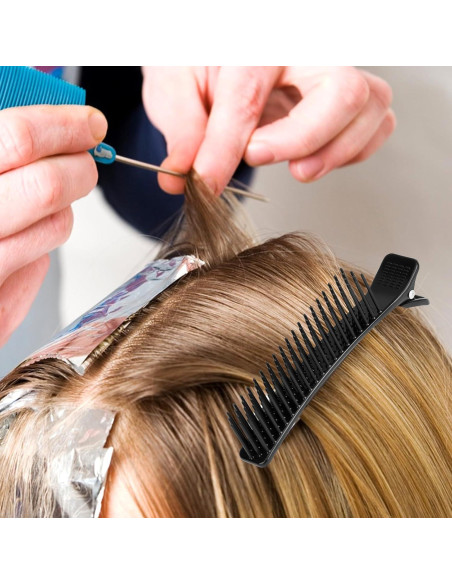 Clips para Cabello MOZEAT LENS 2 Pcs Profesionales Negro