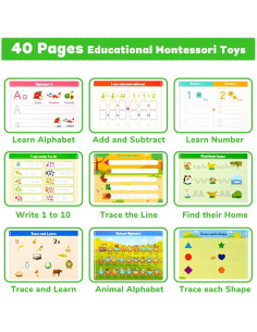 Cuaderno Educativo Lrathenk para Niños 3-6 Años - Escritura y Números 2