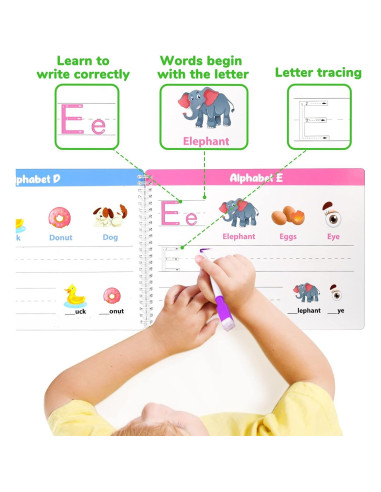 Cuaderno Educativo Lrathenk para Niños 3-6 Años - Escritura y Números