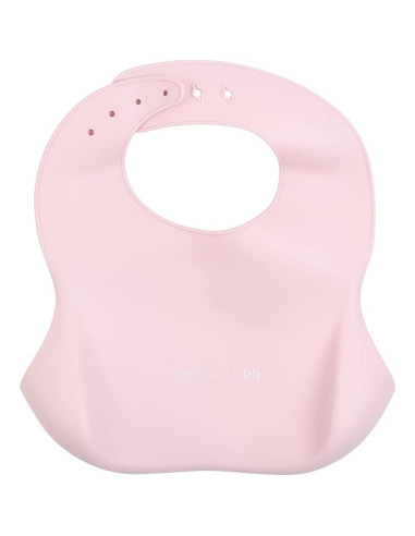 Babero de Silicona Rosa Ballet Tres Pequeños Tots - Impermeable