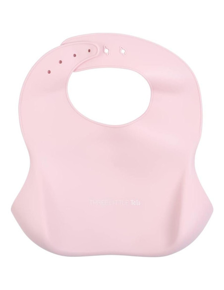 Babero de Silicona Rosa Ballet Tres Pequeños Tots - Impermeable Babero de Silicona Rosa Ballet Tres Pequeños Tots - Impermeable