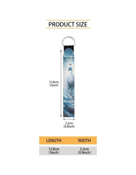 Porta llaves de neopreno Jeiento con muñequera 14.2 cm