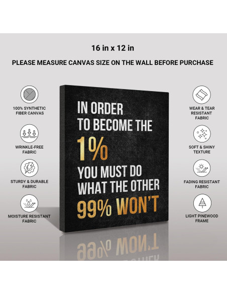 Arte de Pared Motivacional Istrion Lienzo Enmarcado 40x30 cm