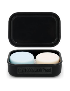 Estuche de Jabón de Viaje AIMAIAIMAI Negro a Prueba de Fugas