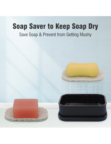 Estuche de Jabón de Viaje AIMAIAIMAI Negro a Prueba de Fugas