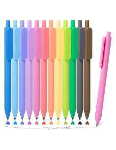 Bolígrafos de Gel Retráctiles Drawdart 12 Colores 0.7mm