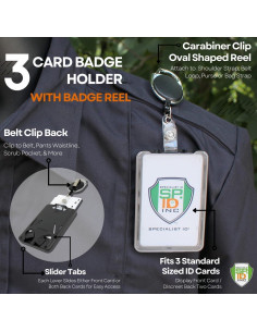 Soporte de identificación plástico Specialist ID para 3 tarjetas 2