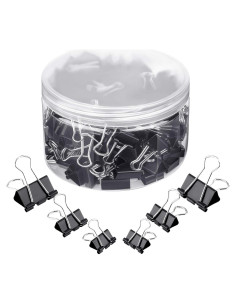 Clips de Carpeta Metal TecUnite 150 Pcs Tamaños Variados