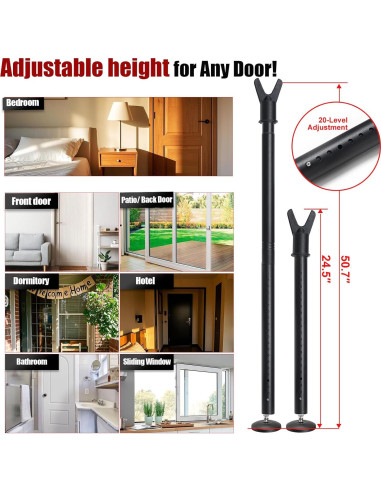 Barra de Seguridad Ajustable Wefaith 600LB 62.2-128.7cm