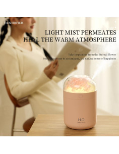 Humidificador Mini H2O Jialong Rosa con Luz LED y 3 Modos 2
