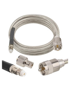 Cable Coaxial CB RG8X 1.83m con Conectores PL-259 y FME