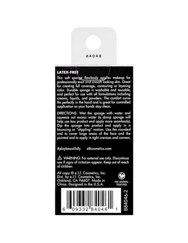 Esponja de Difuminado e.l.f. para Maquillaje Vegana 1 Cuenta