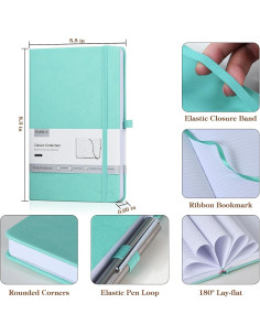 Cuaderno POPRUN A5 Tapa Dura Rayado Negro 240 Páginas 2