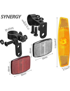 Kit de Reflectores Delanteros y Traseros 6 Pcs SYNERGY para Bicicleta 2