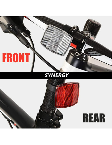 Kit de Reflectores Delanteros y Traseros 6 Pcs SYNERGY para Bicicleta
