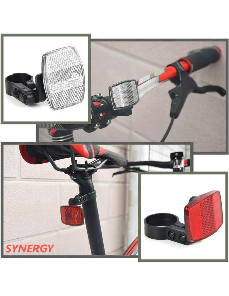 Kit de Reflectores Delanteros y Traseros 6 Pcs SYNERGY para Bicicleta