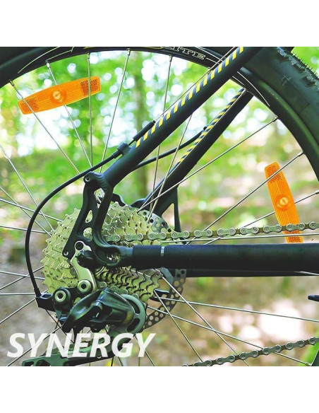 Kit de Reflectores Delanteros y Traseros 6 Pcs SYNERGY para Bicicleta