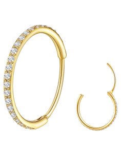 Aro de Nariz 20G Acero Quirúrgico Hipoalergénico Oro 6mm