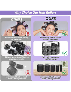 Set de 65 Rulos Autoadhesivos Qinzave para Cabello - 5 Tamaños 2