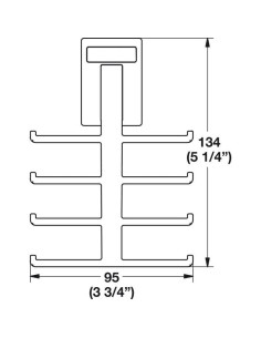 Soporte de Almacenamiento para 8 Corbatas TAG Hardware Níquel Mate 2