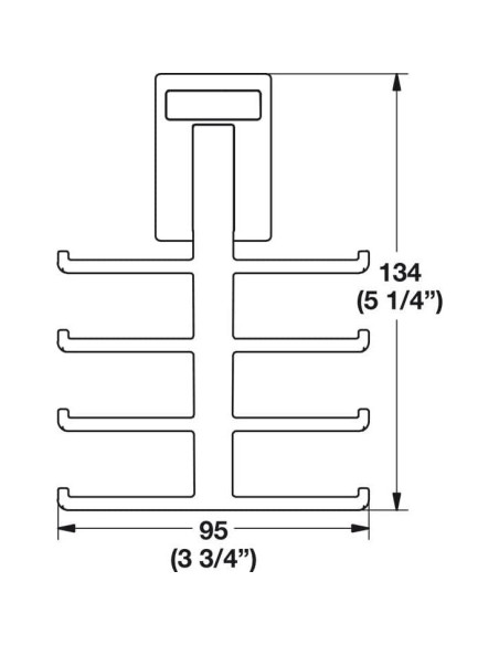 Soporte de Almacenamiento para 8 Corbatas TAG Hardware Níquel Mate