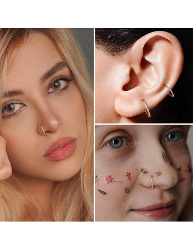 Aro de Nariz 20G Acero Quirúrgico Hipoalergénico Oro 6mm