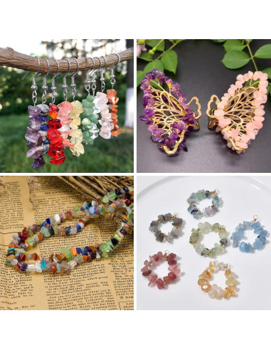 Kit de Fabricación de Joyas Ouubuuy 1200pcs Cristales y Cuentas