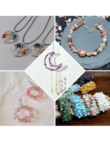 Kit de Fabricación de Joyas Ouubuuy 1200pcs Cristales y Cuentas