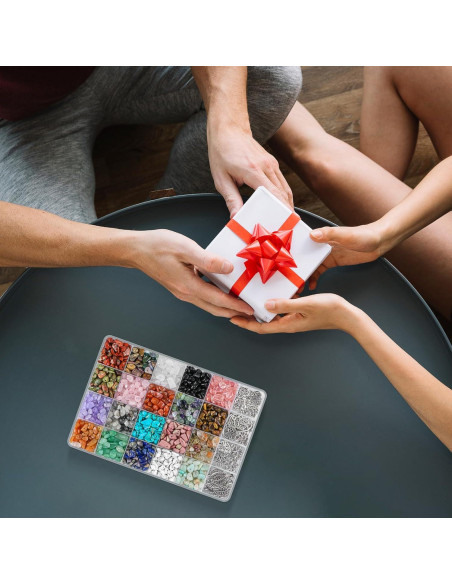 Kit de Fabricación de Joyas Ouubuuy 1200pcs Cristales y Cuentas